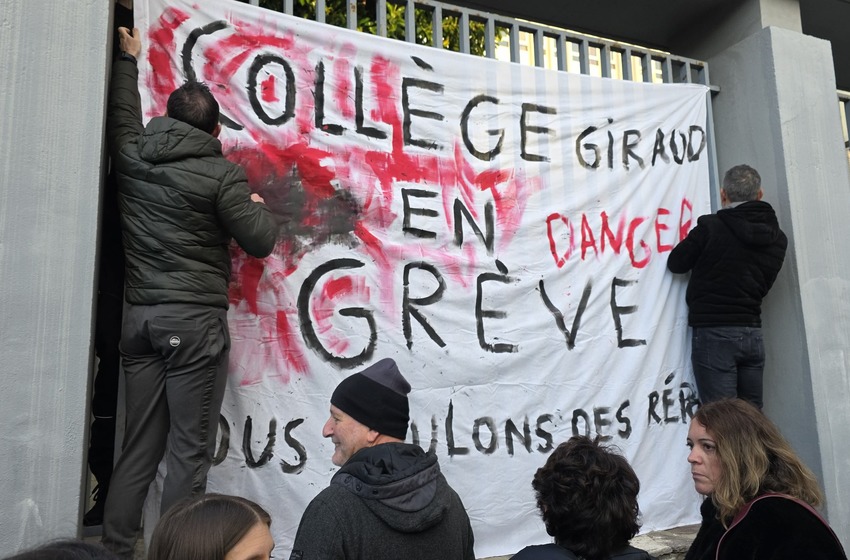Bastia : les professeurs du collège Giraud en grève pour protester contre la fermeture d'un bâtiment depuis trois mois