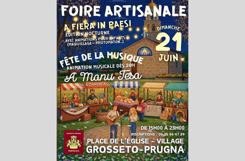 Grosseto-Prugna-Porticcio fête la musique ce dimanche avec une édition nocturne de sa foire artisanale