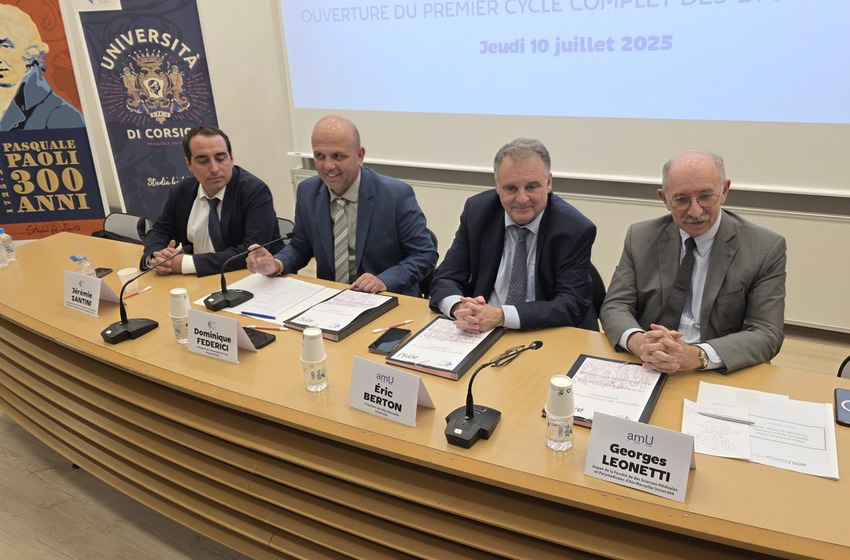 L'université de Corse et l'université d'Aix-Marseille main dans la main pour le lancement de deux années de médecine supplémentaires à Corte