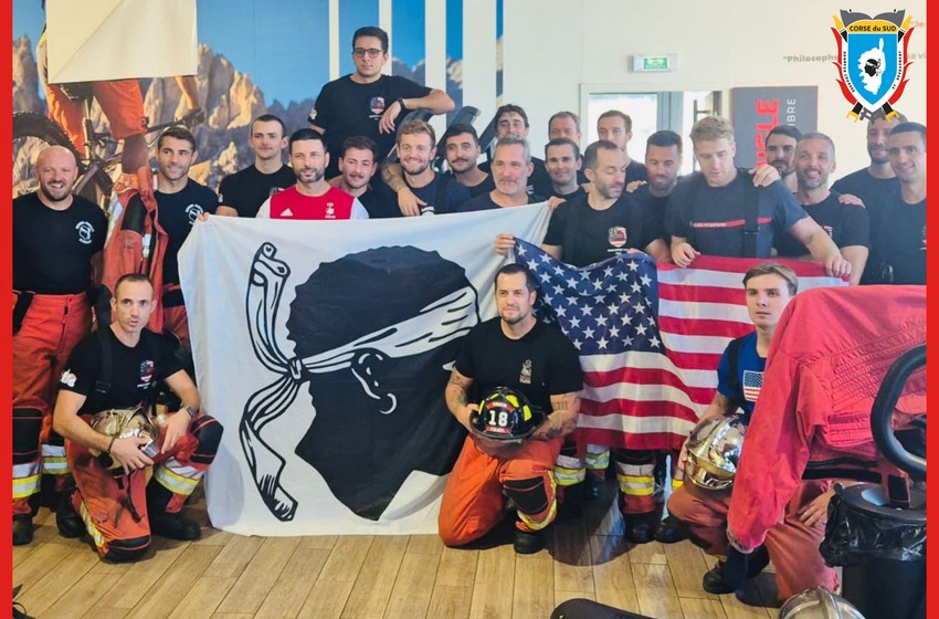 Les pompiers d'Ajaccio rendent hommage aux 343 pompiers morts en services le 11 septembre
