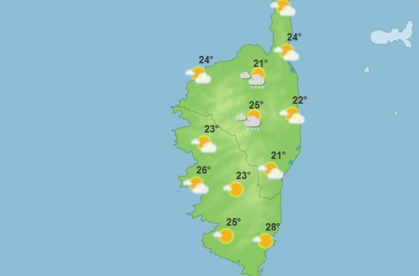 Météo pour ce jeudi 5 juin 2025 en Corse