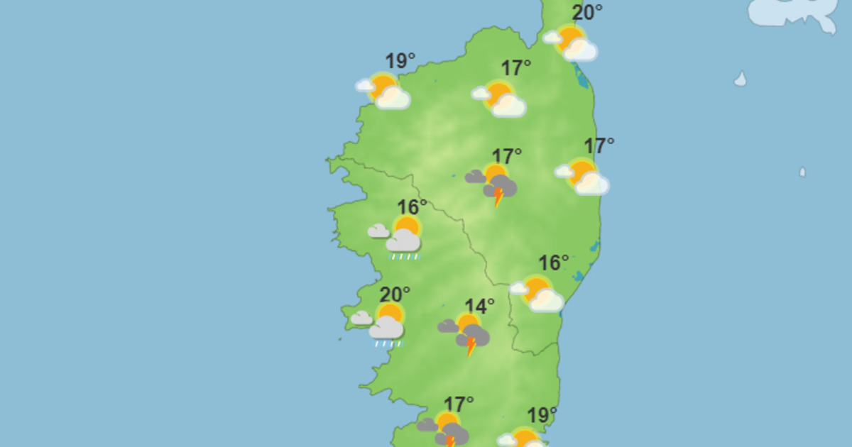 Météo pour ce lundi 15 mai 2023 en Corse
