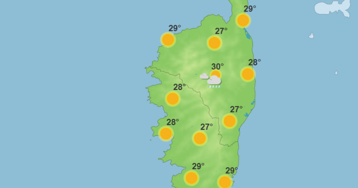 Météo pour ce lundi 26 juin 2023 en Corse
