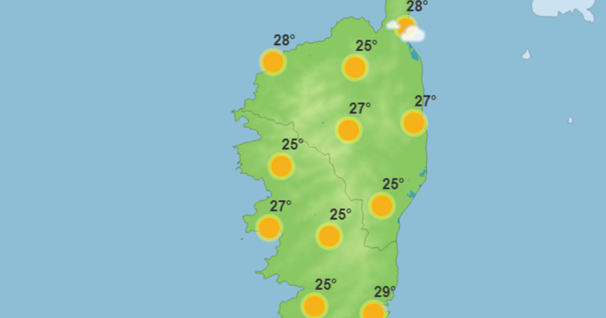 Météo pour ce lundi 3 juillet 2023 en Corse