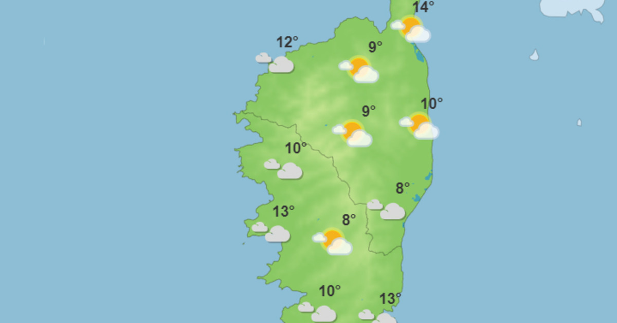 Météo pour ce lundi 8 janvier 2024 en Corse