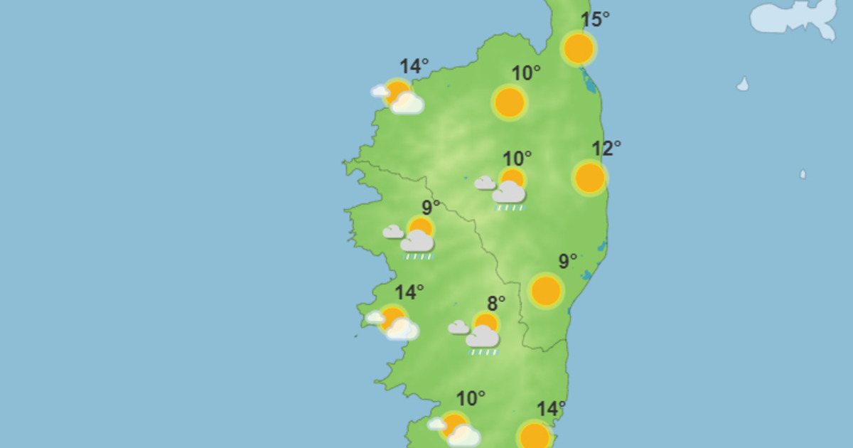 Météo pour ce lundi 9 janvier 2023 en Corse