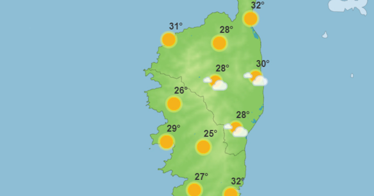 Météo pour ce mardi 25 juillet 2023 en Corse attention au vent