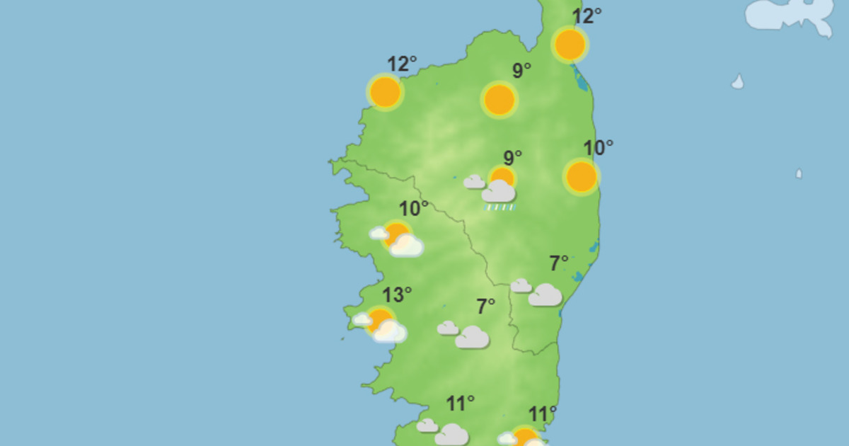Météo pour ce mardi 9 janvier 2024 en Corse mitigé
