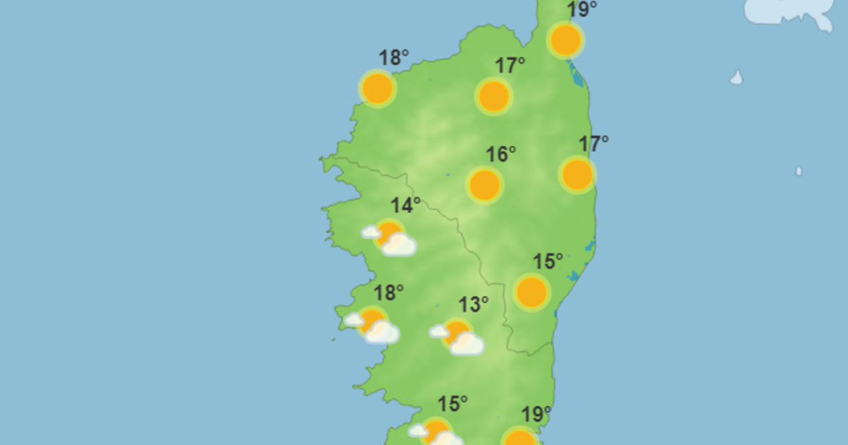 Météo pour ce mercredi 12 mai 2021 en Corse
