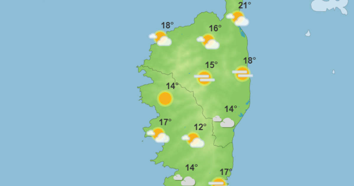 Météo pour ce mercredi 3 janvier 2024 en Corse 21° attendus à Bastia