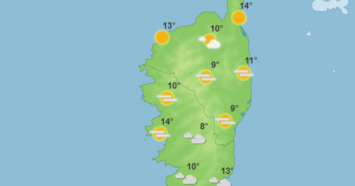 Météo pour ce mercredi 6 décembre 2023 en Corse