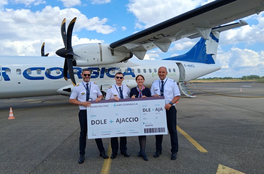Primu volu d’Air Corsica in l’aeruportu di Dole