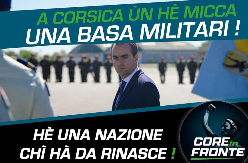 Sébastien Lecornu en Corse : Cori in Fronti considère que la Corse n'a pas vocation à servir de porte-avion pour  l'OTAN