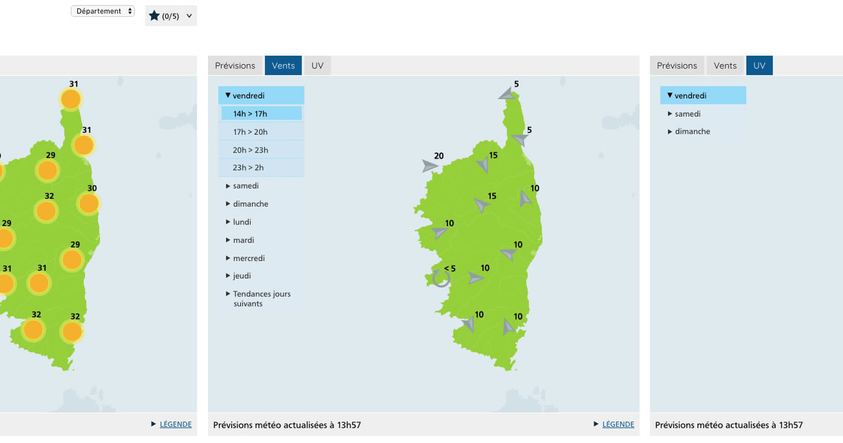 Meteo Corse Previsions Meteo A 7 Jours Et 15 Jours